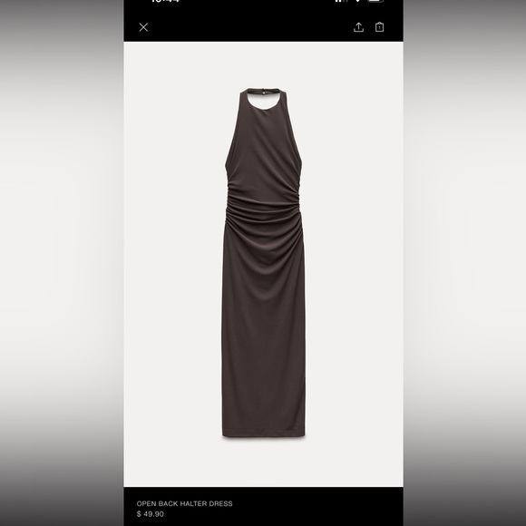 Zara Open Back Halter Dress sz M - Picture 8 of 10